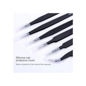 Kaverme Juego de 6 pinzas de precisión acero inoxidable_6