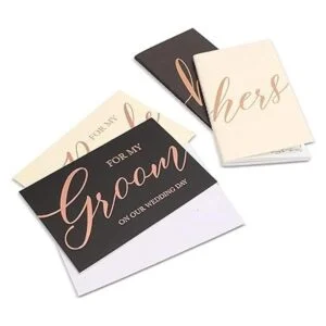 Libros y tarjetas de votos de boda con sobres juego de 4_4