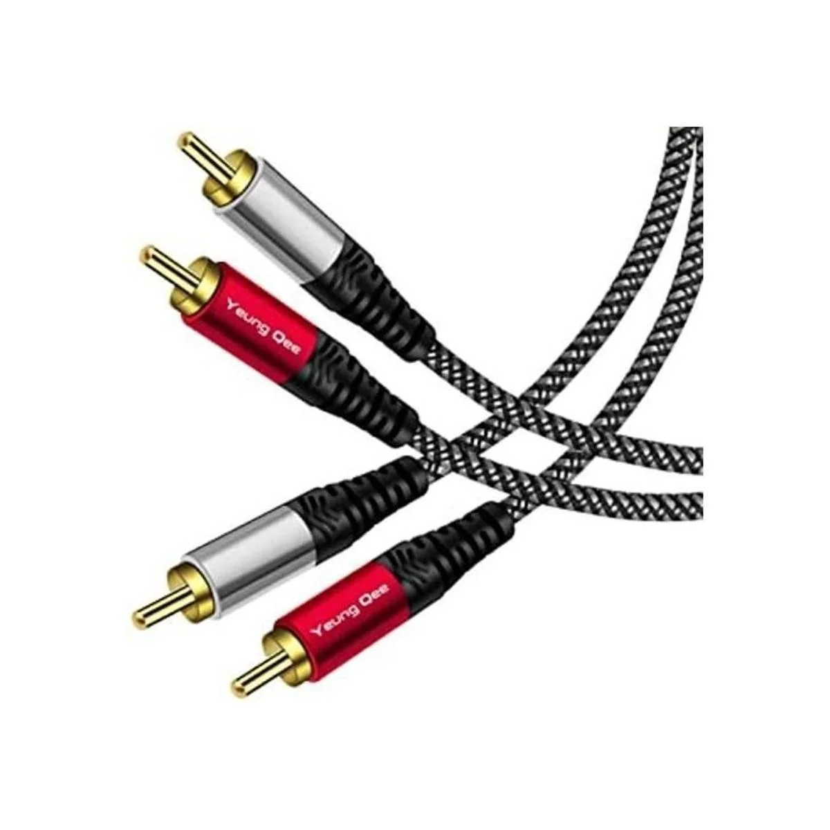 Yeung Qee Cable de audio estéreo RCA de 6 pies cable de_1