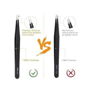 Kaverme Juego de 6 pinzas de precisión acero inoxidable_4