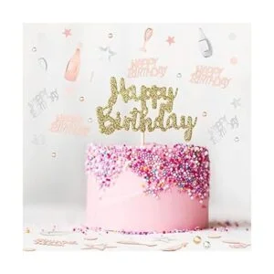 WILLBOND 3000 piezas de confeti de feliz cumpleaños de oro