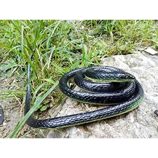 Brandonsuper Serpiente Mamba realista de goma negro 52_6