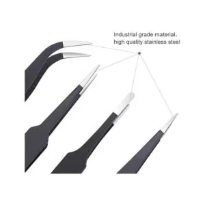 Kaverme Juego de 6 pinzas de precisión acero inoxidable_3