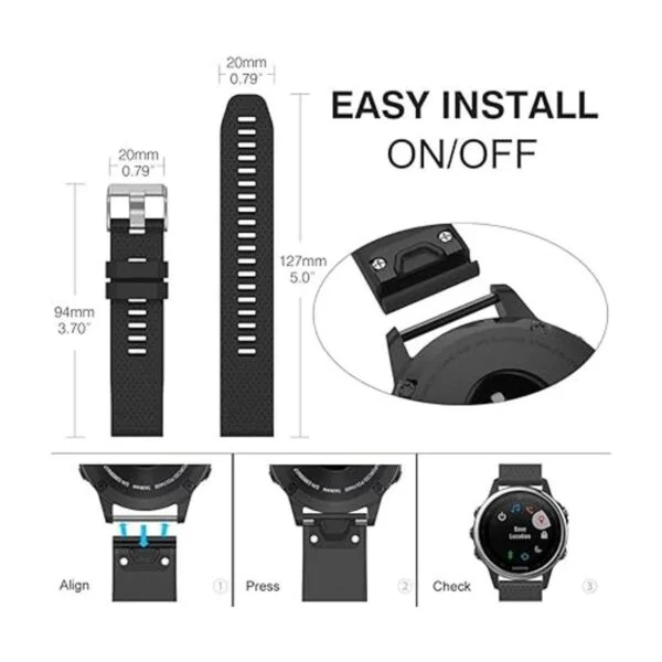QGHXO Correa de repuesto para Garmin Fenix 5S Fenix 6S_6