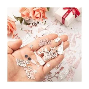 WILLBOND 3000 piezas de confeti de feliz cumpleaños de oro