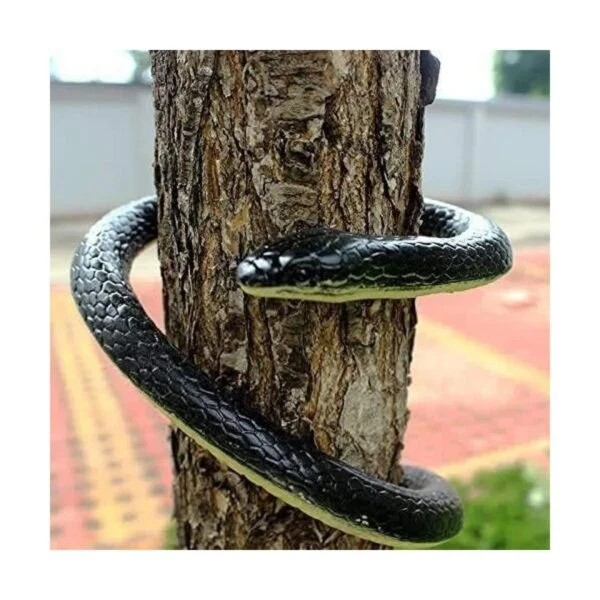 Brandonsuper Serpiente Mamba realista de goma negro 52_3