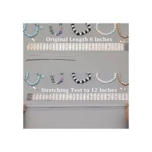Cuerda elástica para pulseras 2 rollos de 0.039 pulgadas