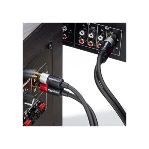 Cable de subwoofer estéreo de audio RCA de 2 machos a 2_5