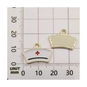 32 dijes chapados en oro para enfermera estetoscopio_4