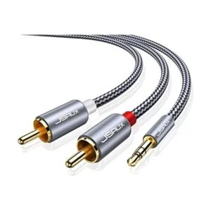 JSAUX Cable RCA a 0.138 in 6.6 pies 2 M Adaptador de_1