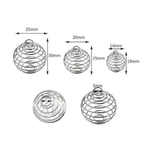 JIALEEY Colgantes de jaulas de cuentas en espiral 30_2