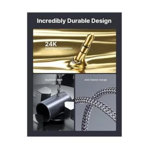 JSAUX Cable RCA a 0.138 in 6.6 pies 2 M Adaptador de_3