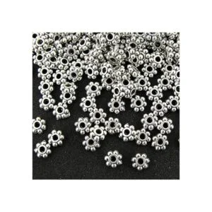 gbstore 500 pcs plata tibetana Daisy espaciador metal_2
