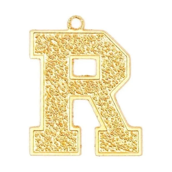 Colgante de letras doradas para hacer joyas y