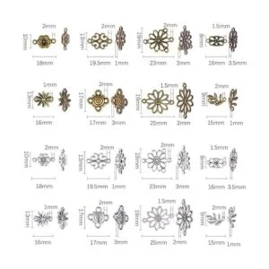 PH PandaHall 80 dijes de conector de flores 8 estilos de_2