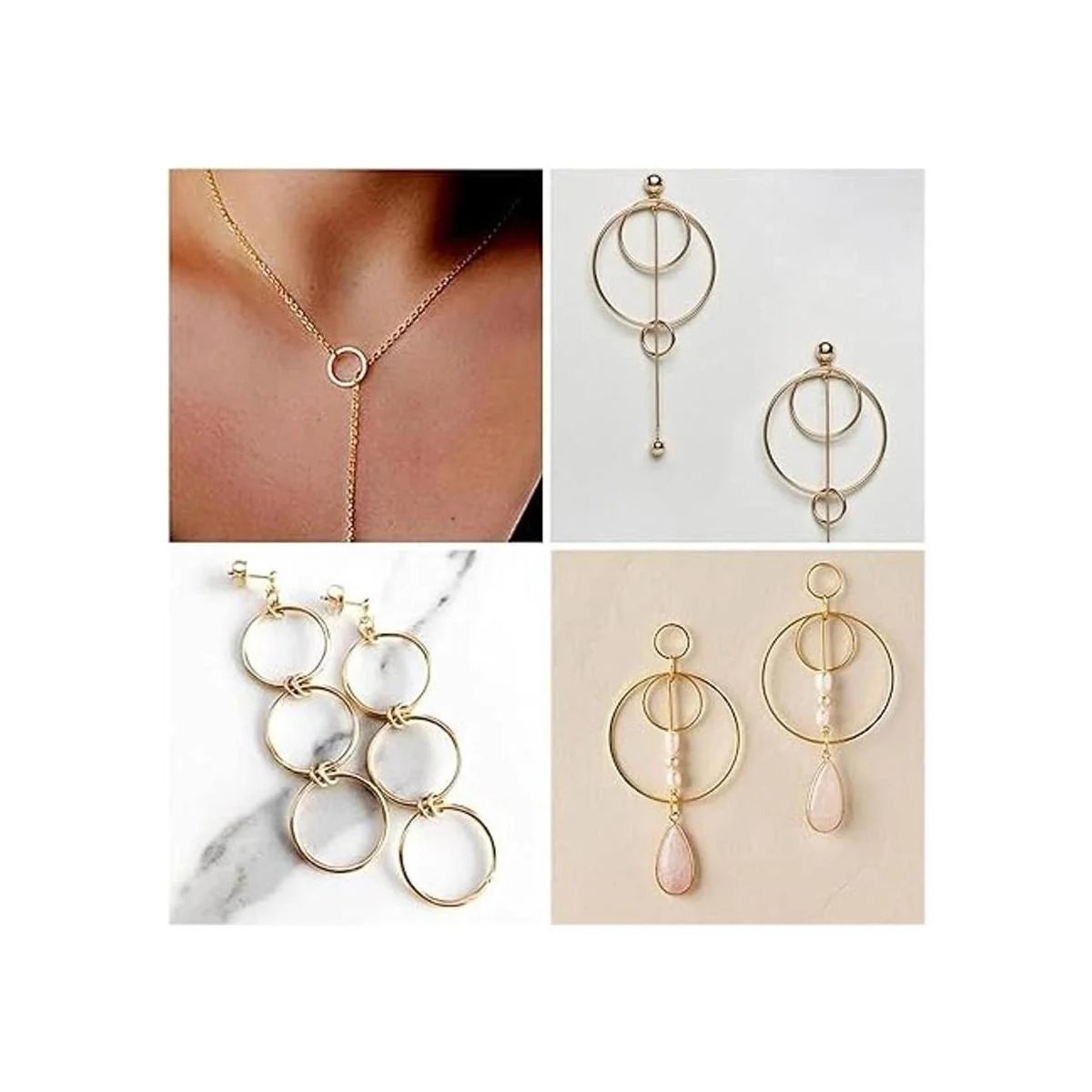 Craftdady Anillos de eslabones redondos de metal para