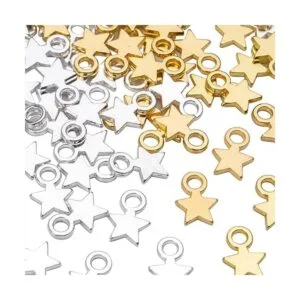 100 colgantes de aleación con forma de estrella para