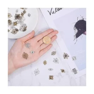 PH PandaHall 80 dijes de conector de flores 8 estilos de_3