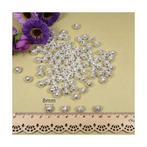 TOAOB 100 cuentas de bolas huecas de filigrana de 0.315 in