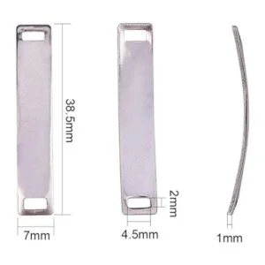 PH PandaHall 20 conectores curvados rectangulares de acero_2