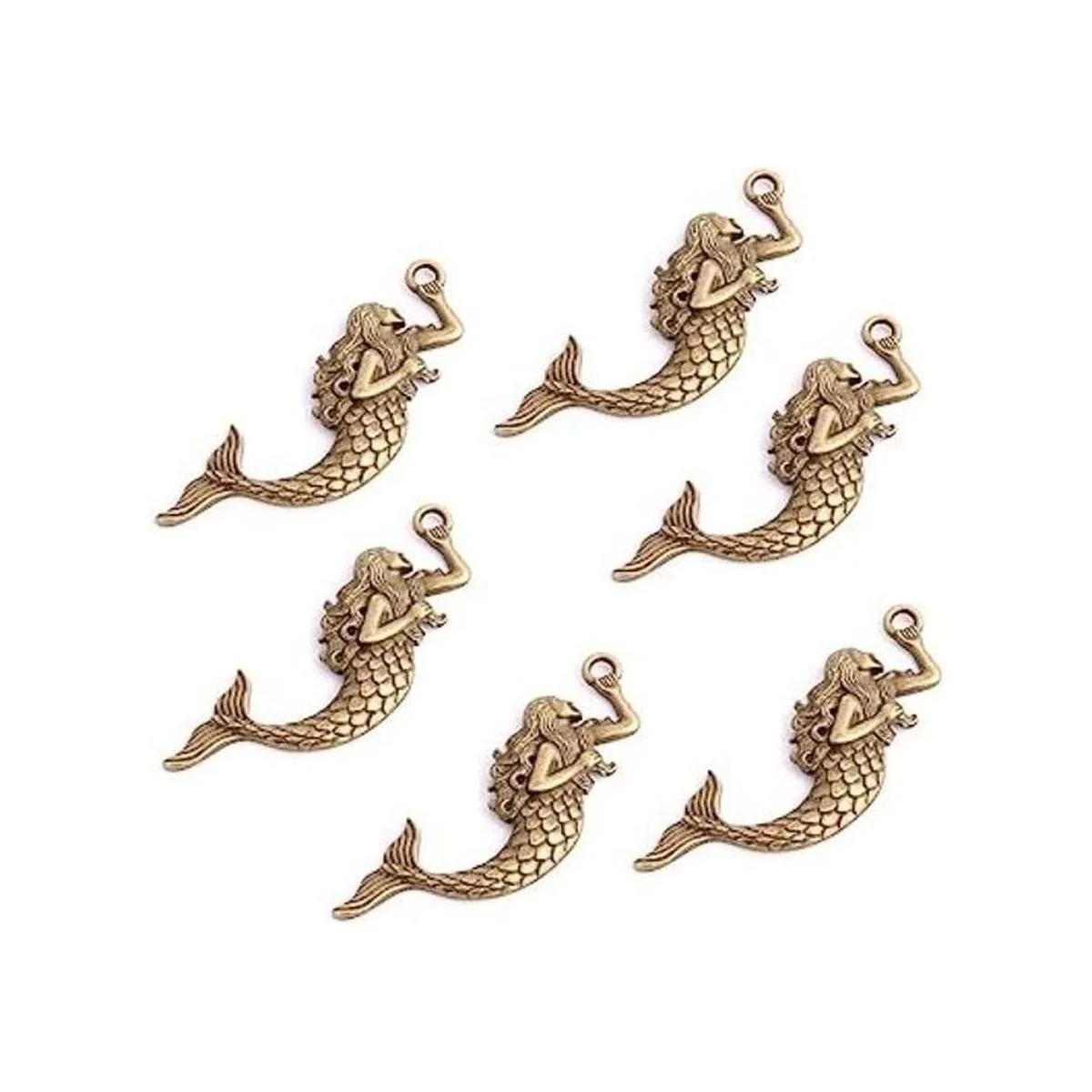 akoak 6 pcsPack aleación de tono de bronce colgante de_1