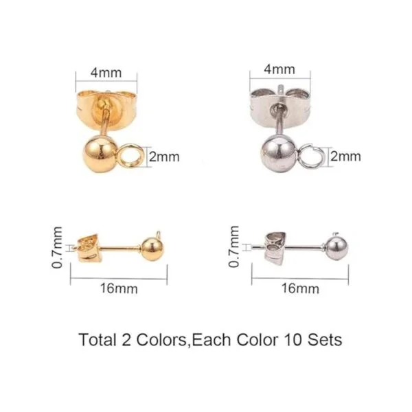 PH PandaHall 20 pares de aretes de acero inoxidable 304_2
