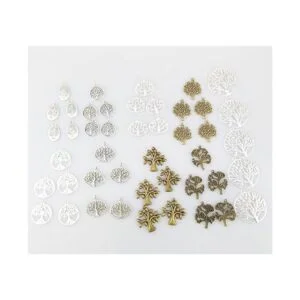 yueton Juego de 45 colgantes de aleación con árbol de la_2