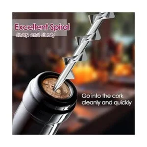 Ipow Abridor sacacorchos de alas de acero inoxidable para_2