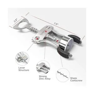Ipow Abridor sacacorchos de alas de acero inoxidable para_6