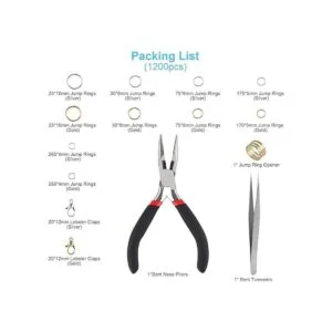 1200 anillos de salto abiertos y cierres de langosta con