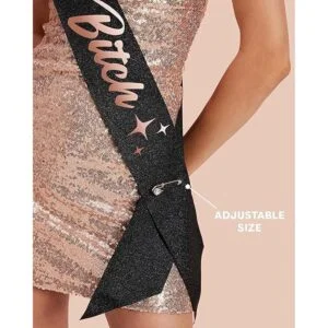 xo Fetti Banda de cumpleaños para mujer purpurina