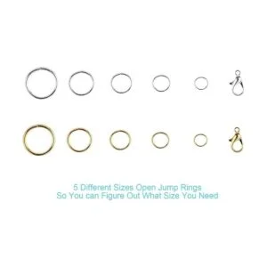 1200 anillos de salto abiertos y cierres de langosta con