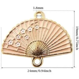 Honbay Abalorio plegable de doble agujero esmaltado para_3