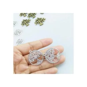 yueton Juego de 45 colgantes de aleación con árbol de la_4