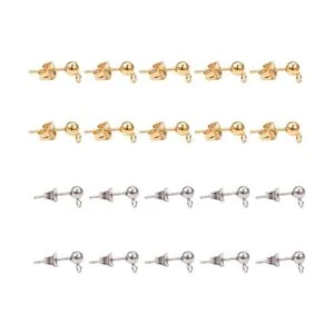 PH PandaHall 20 pares de aretes de acero inoxidable 304_1