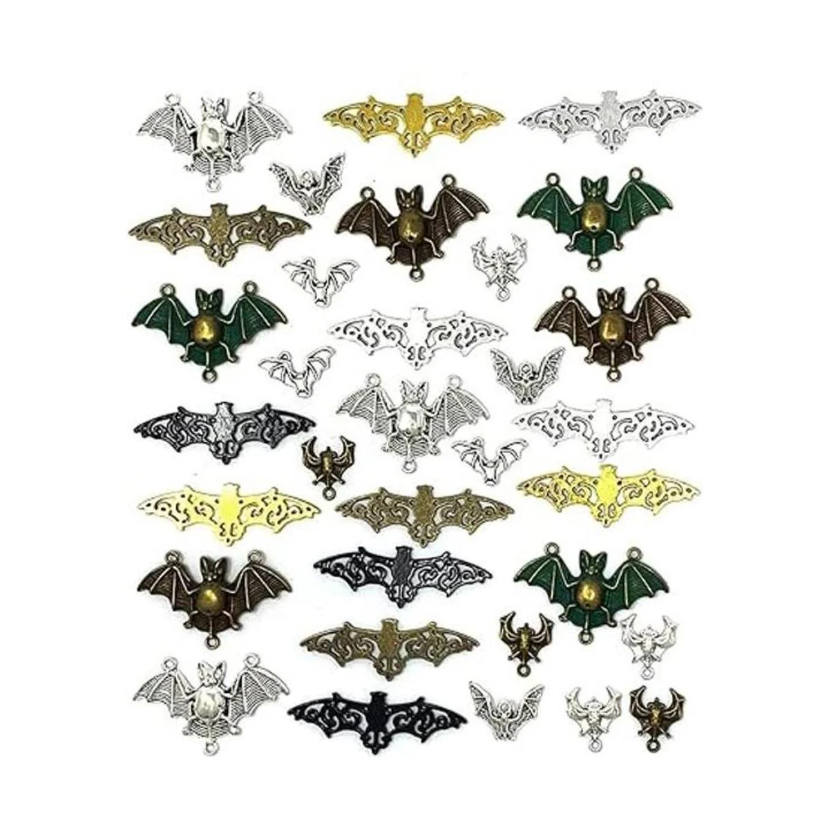 JIALEEY 33 dijes de murciélago mezclados de Halloween_1