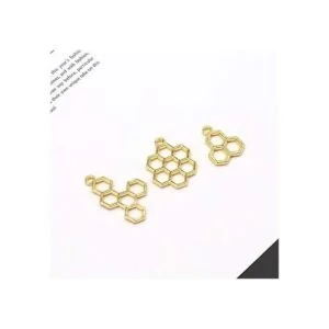 Luckycivia 15 colgantes de abejas con bisel de espalda