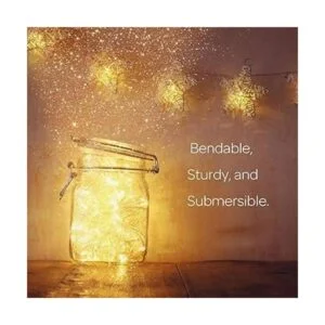 Anjaylia Guirnalda de luces LED funciona con pilas_2