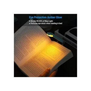 DEWENWILS Luz de libro ámbar recargable por USB para leer_2