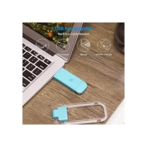 DEWENWILS Luz de libro ámbar recargable por USB para leer_3