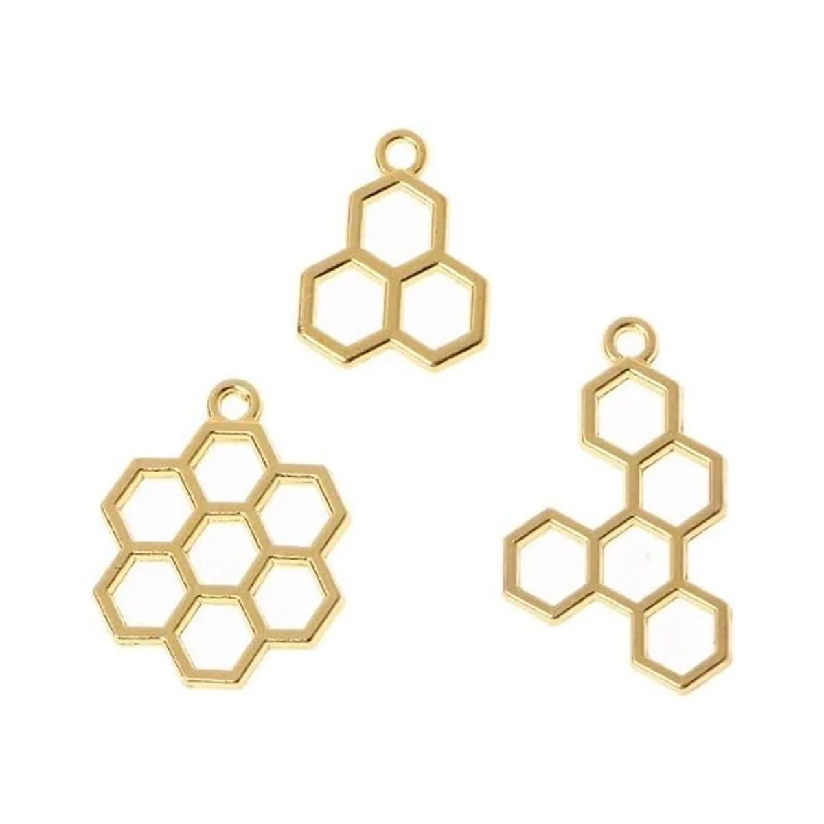 Luckycivia 15 colgantes de abejas con bisel de espalda