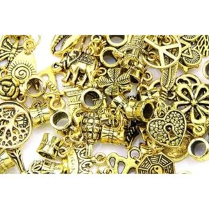 Kinteshun Aleación colgantes espaciador cuentas Bails