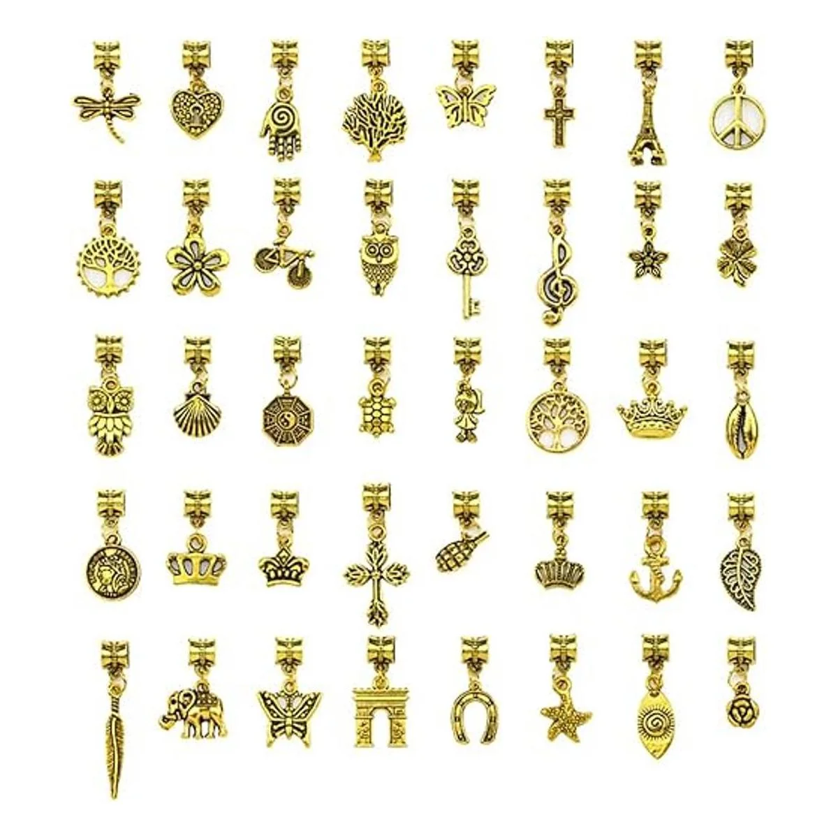 Kinteshun Aleación colgantes espaciador cuentas Bails