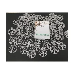 alimitopia 50pcs aleación árbol de vida de amuletos de la
