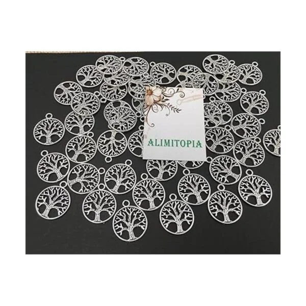 alimitopia 50pcs aleación árbol de vida de amuletos de la