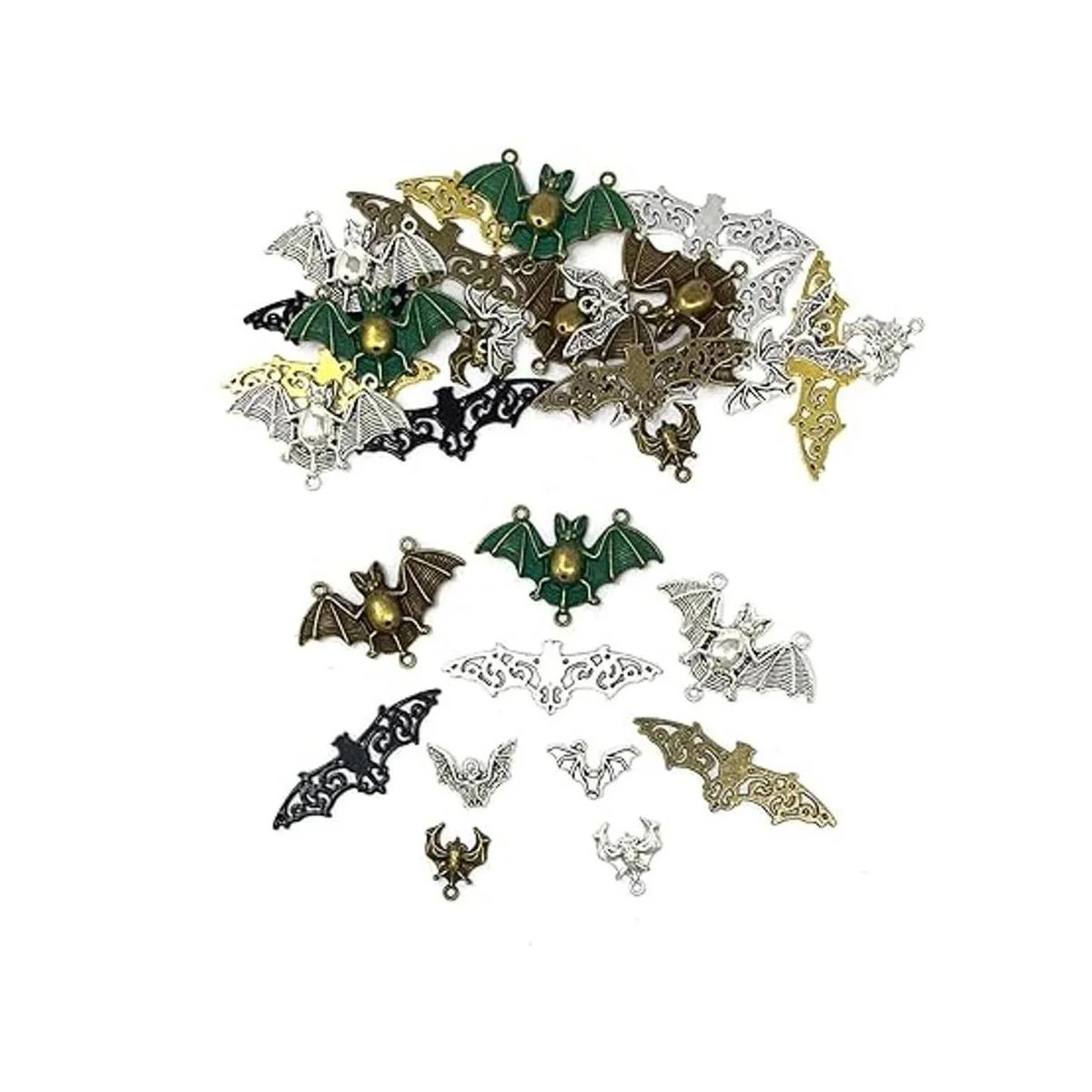 JIALEEY 33 dijes de murciélago mezclados de Halloween_2