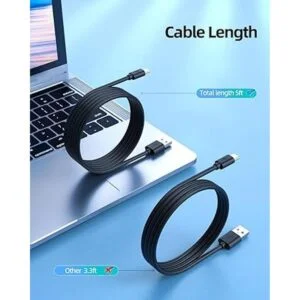 Cable de carga de 5 pies para JBL Charge 4 Flip 5 Pulse 4_4