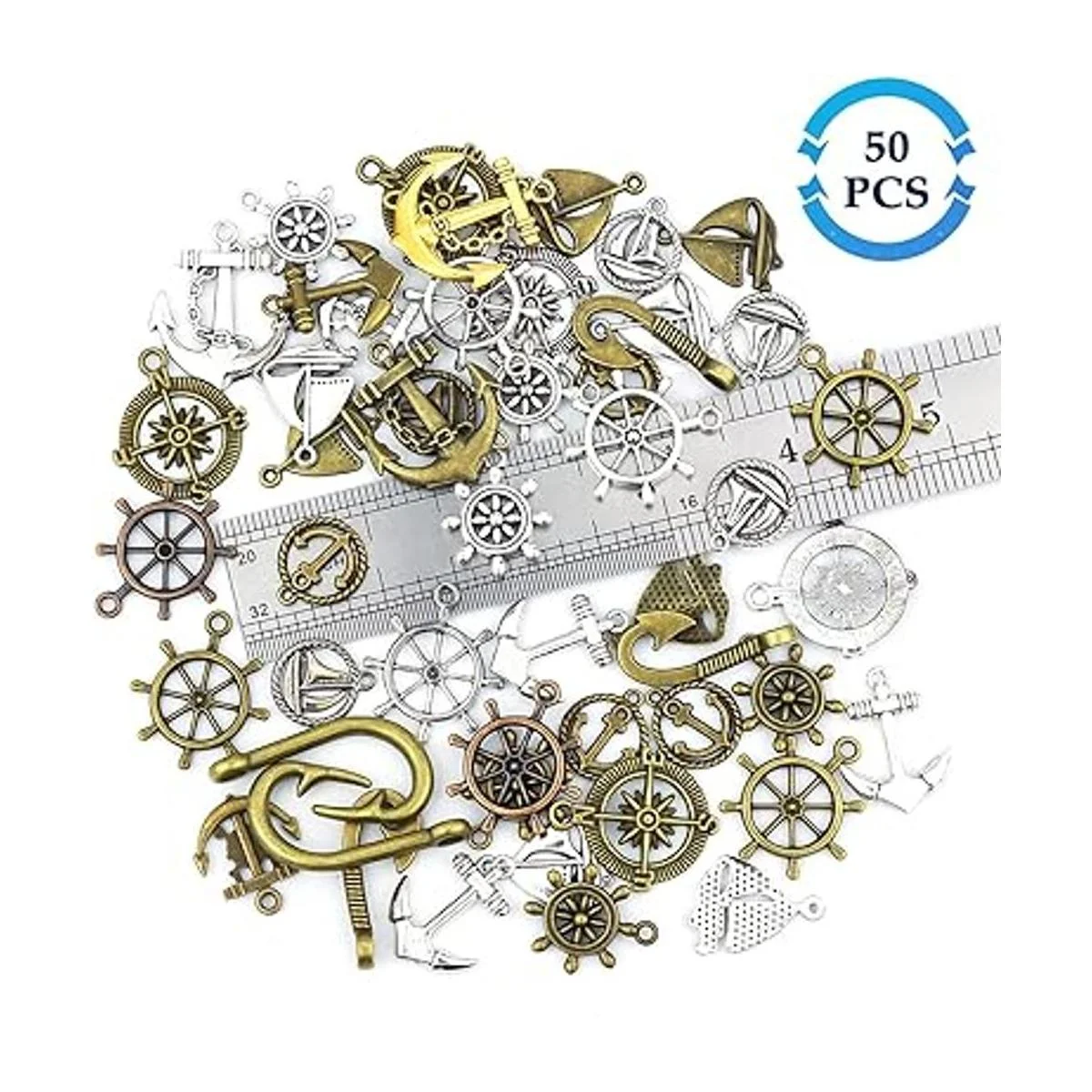 JIALEEY Dijes de ancla náutica para timón brújula de