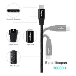 Cable USB C a Micro 3.0 de 1 pie conector de metal_2
