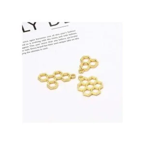 Luckycivia 15 colgantes de abejas con bisel de espalda